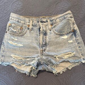 Levi's 501 Distressed Denim Cutoff Shorts
